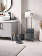 DECOREV  STANDLI BANYO SETİ DC-6804 LÜKS 5 PRÇ CLİCK KAPAKK GRİ