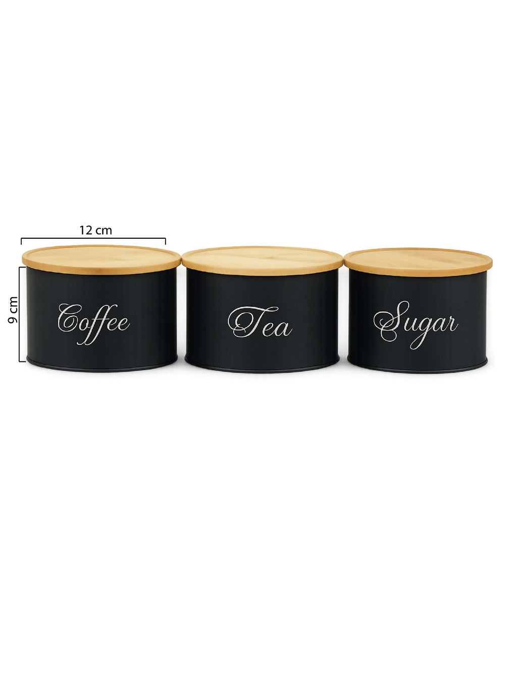 KÜÇÜK SİYAH PAT.SOĞAN-3LÜ YUVARLAK BAMBU TEA COFFEE SUGAR