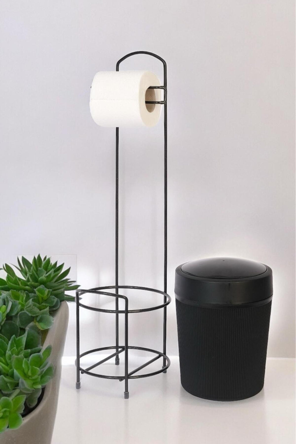 DECOREV STANDLI WC KAĞITLIK DC-6319 ECO KOVALI SİYAH x1