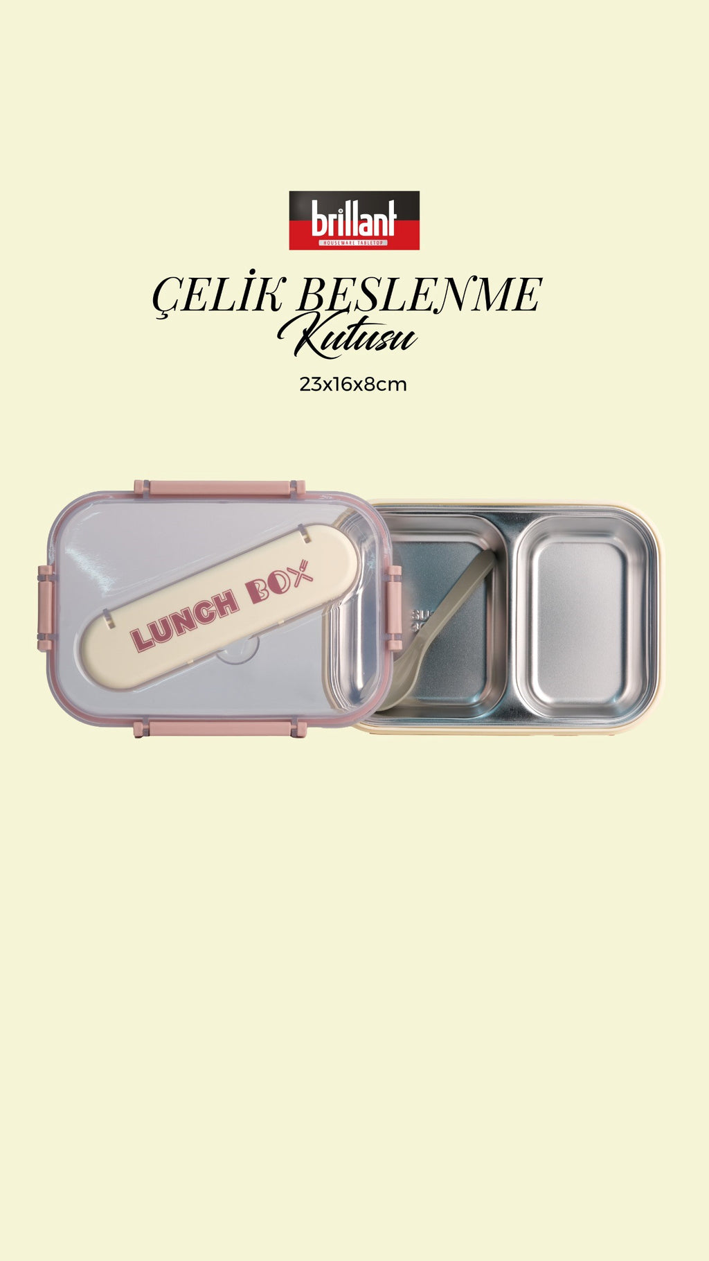 BRİLLANT BESLENME KUTUSU BR-6669 23x16x8cm xx