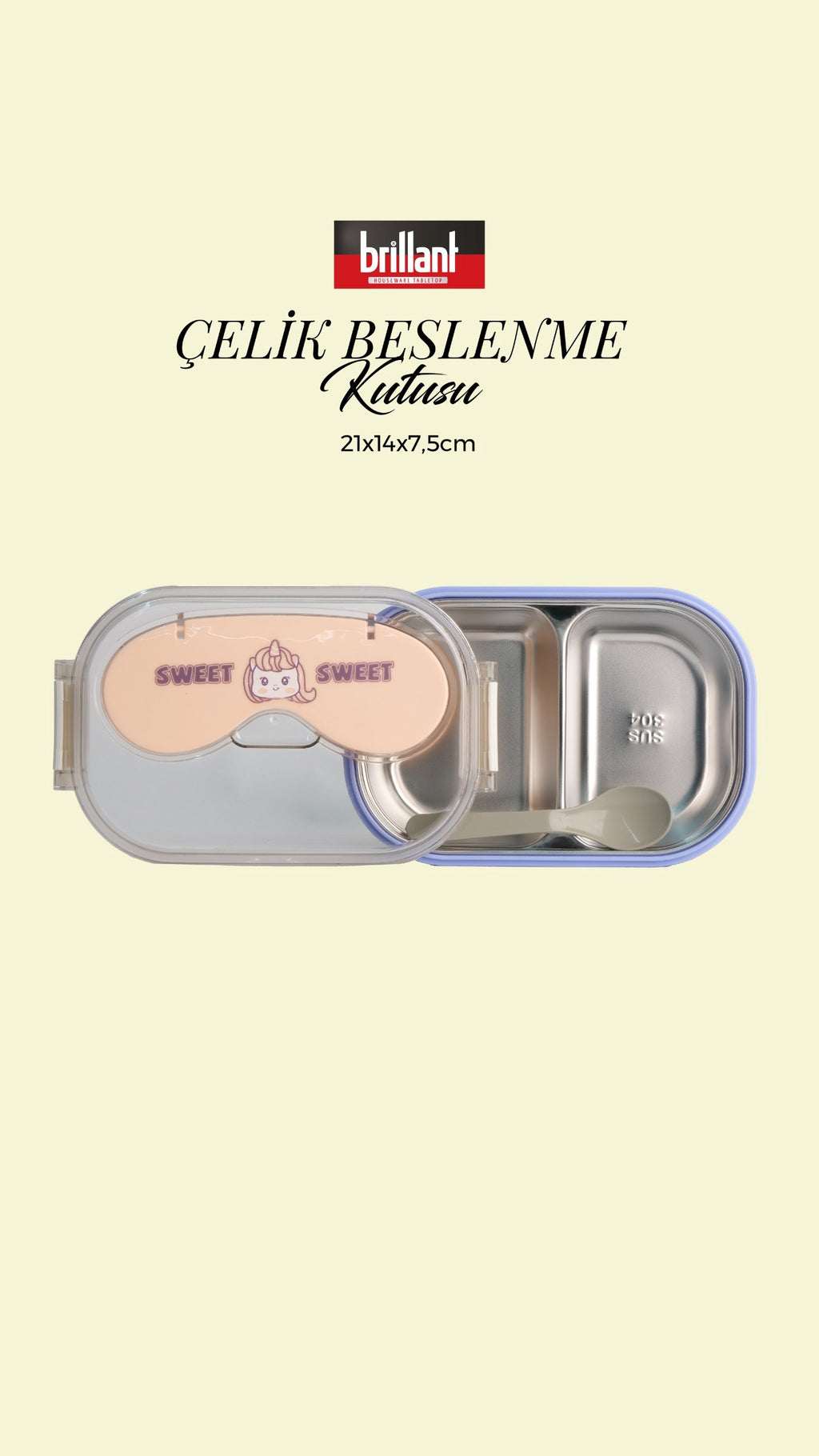 BRİLLANT BESLENME KUTUSU BR-6665 21x14x7,5cm xx
