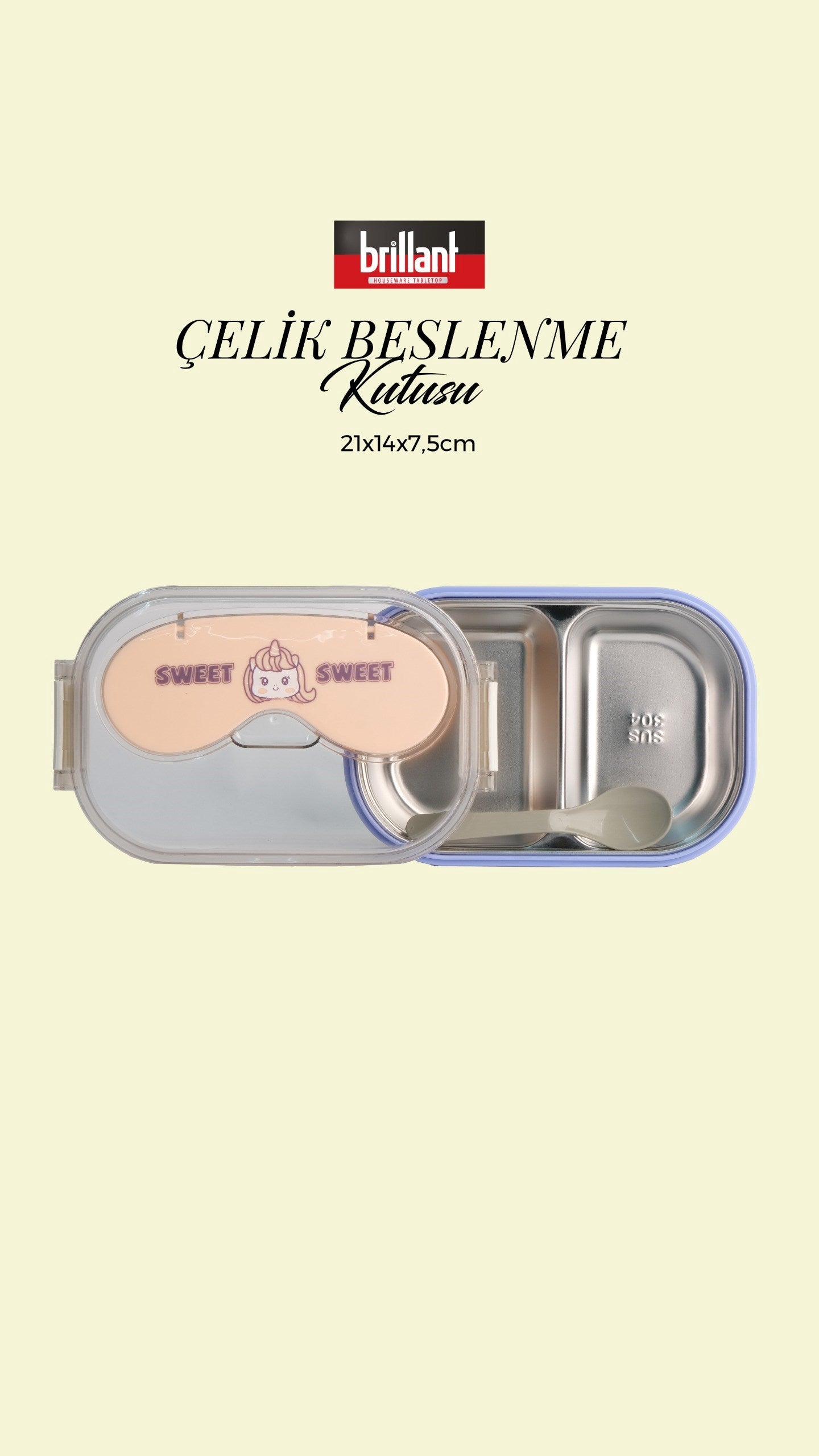 BRİLLANT BESLENME KUTUSU BR-6665 21x14x7,5cm xx