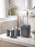 Decorev STANDLI BANYO SETİ DC-6806 ECO 5 PRÇ GRİ – Banyo Setleri