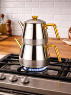 BRİLLANT ÇAYDANLIK ÇYD-7143 ELEGANCE MAXİ BOY GOLD KULP