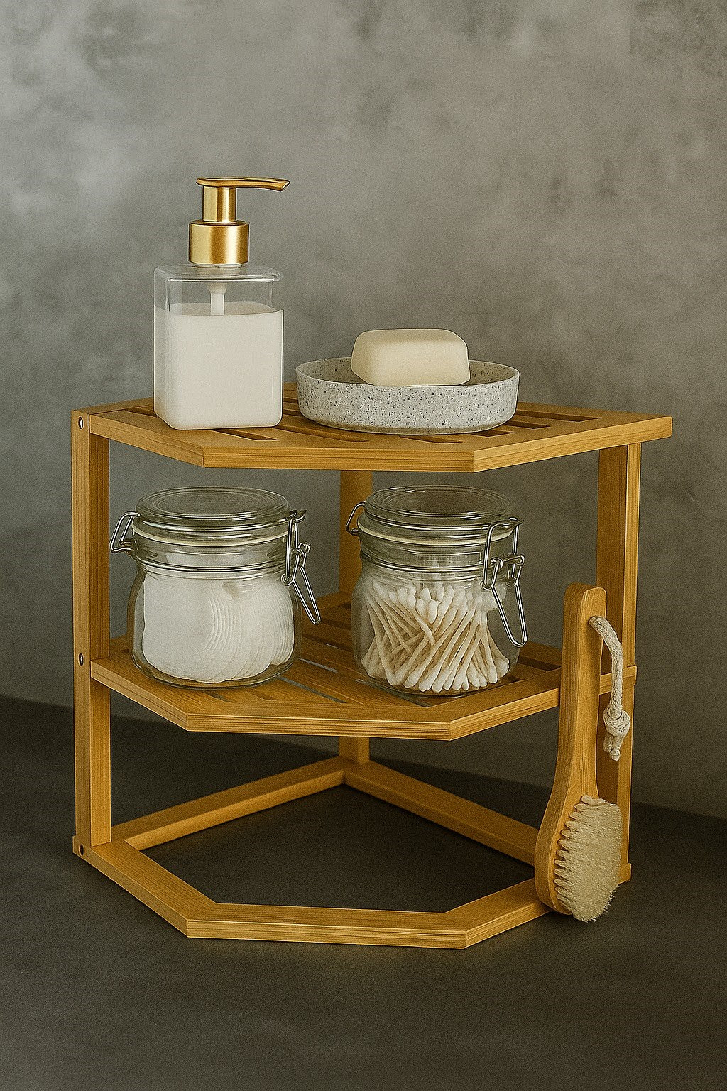 DECOREV BAMBU KÖŞE RAFI BR-6713 3 KATLI x12