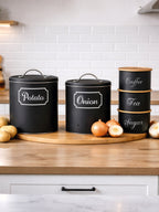 KÜÇÜK SİYAH PAT.SOĞAN-3LÜ YUVARLAK BAMBU TEA COFFEE SUGAR