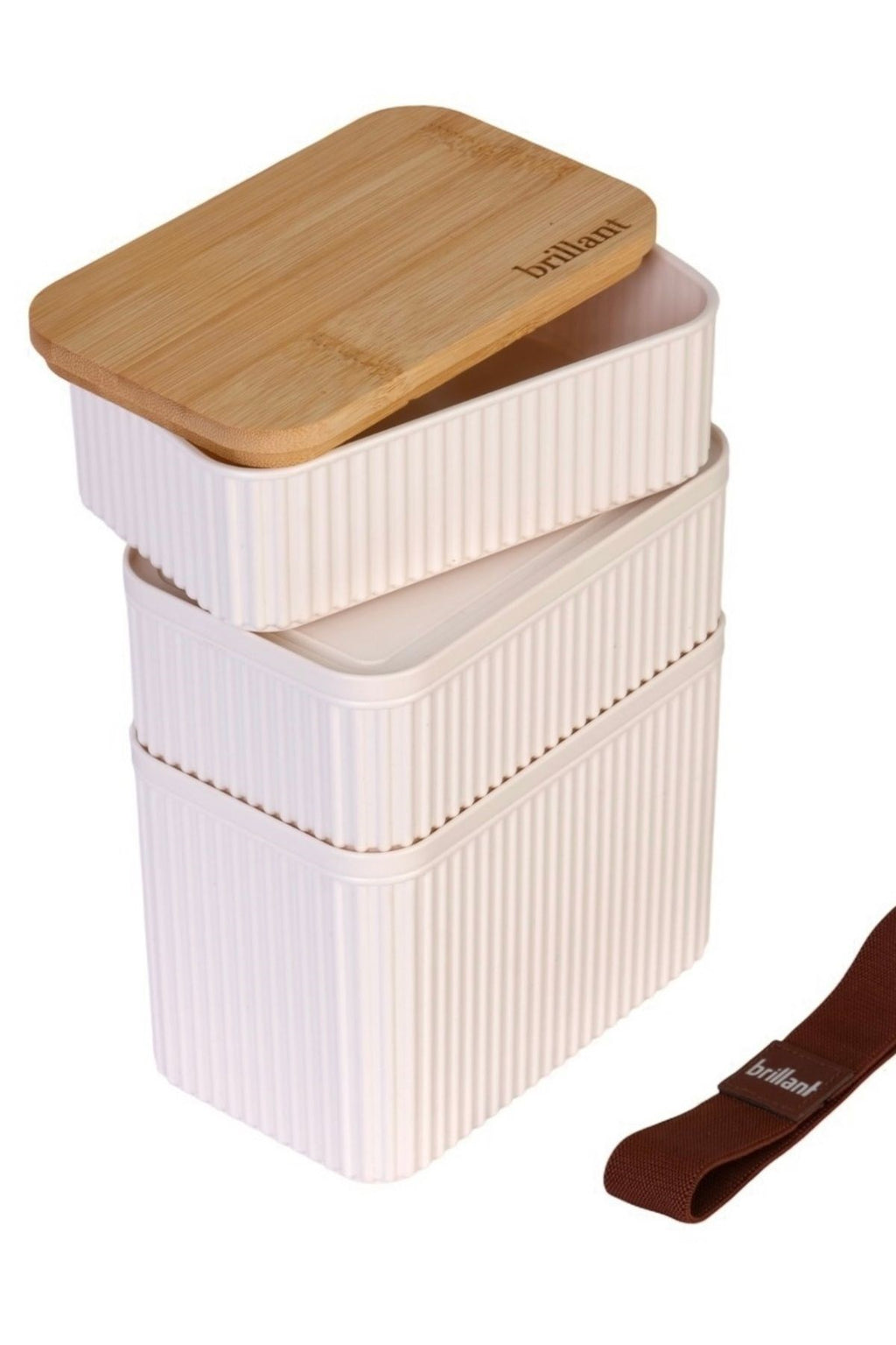 BRİLLANT SAKLAMA KUTUSU BR-6690 (3509) ZEBRA 3LÜ SET BAMBU KAPAKLI x24