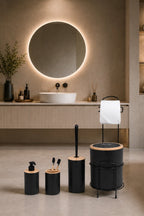 DECOREV STANDLI WC - BANYO SETİ DC-6349 VEST 5Prc SİYAH x1