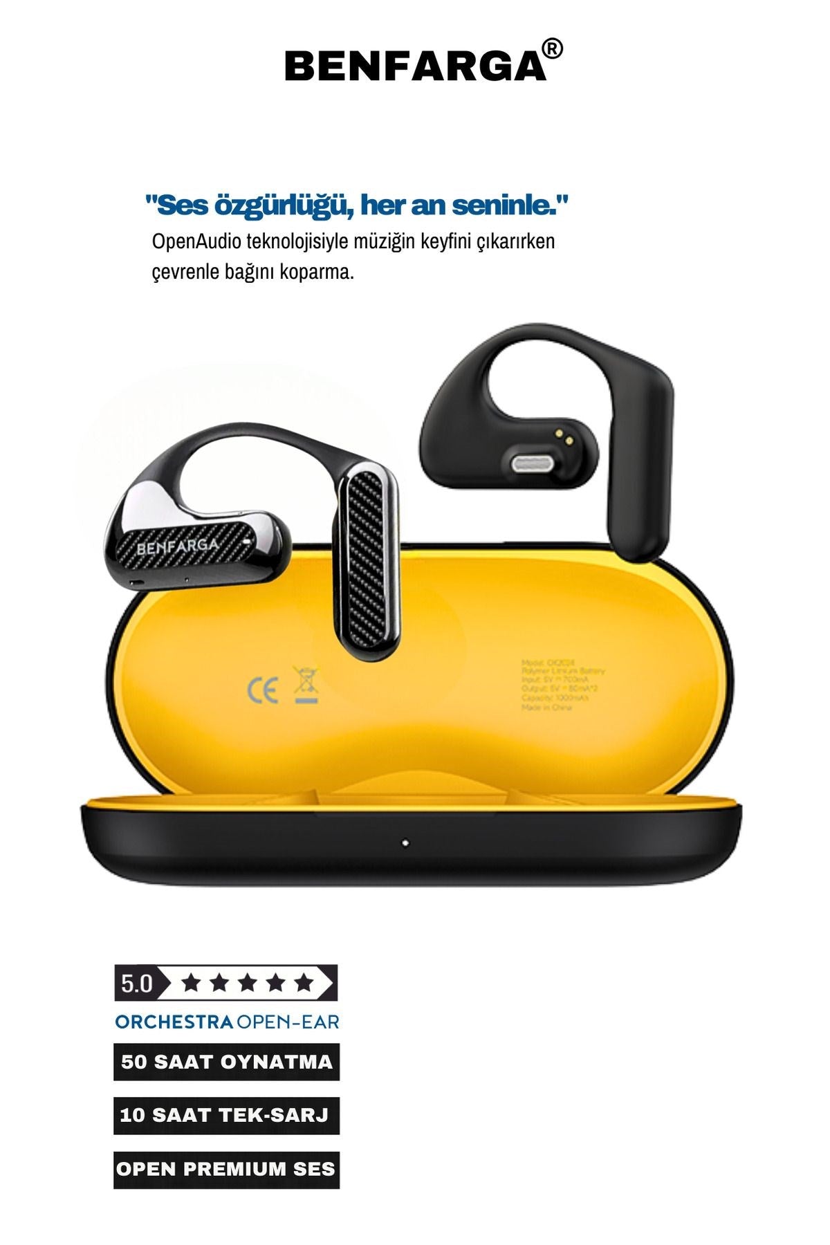 Orchestra Bluetooth Kablosuz Kulaklık, 50 Saat Oynatma Süresi, Bluetooth 5.3, Ku – Kulak üstü Bluetooth Kulaklık