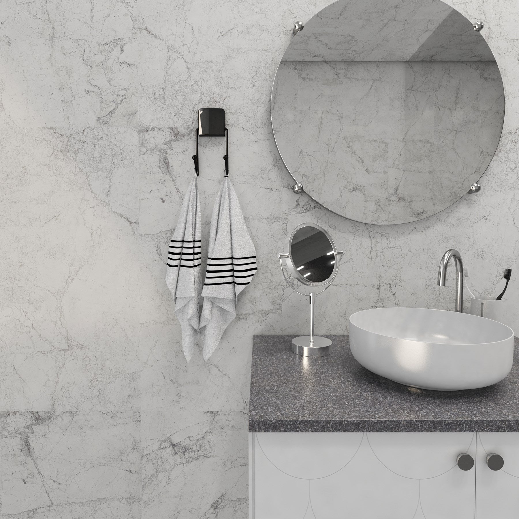 Decorev METAL ASKI DC-5053 SİYAH İKİLİ – Banyo Askısı