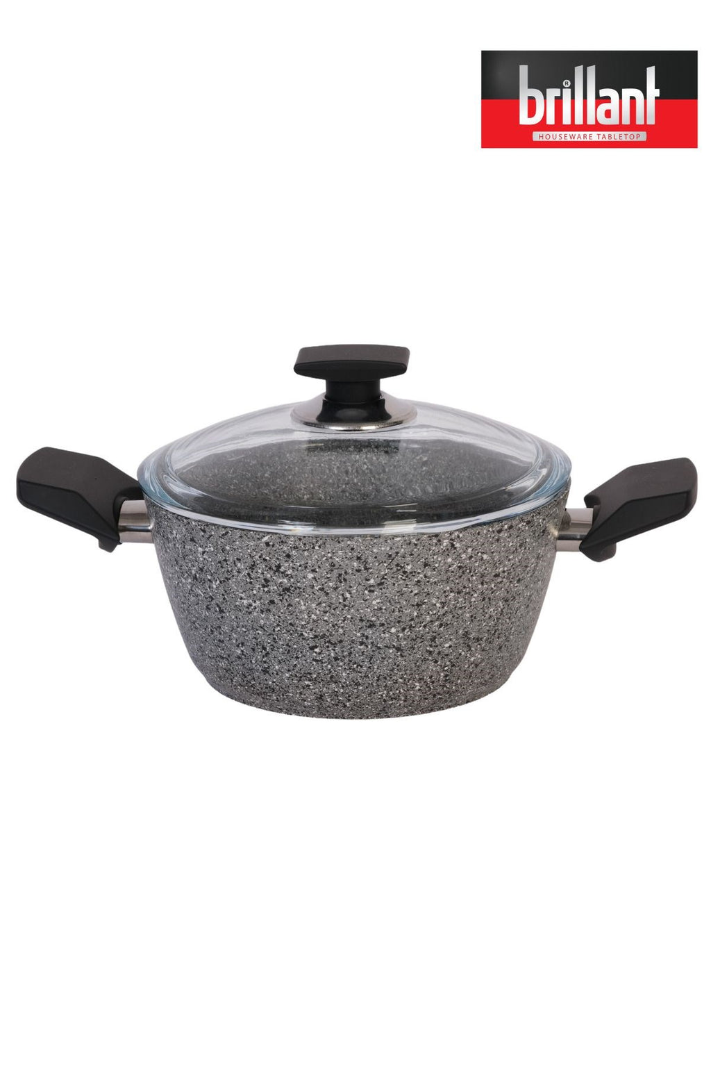 BRİLLANT TENCERE EZM-TN-6259 PETRA DERİN 18cm GRİ x4