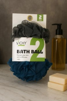 VICHY  RENKLİ BANYO LİFİ VCH-6579 KARTELALI 2Lİ SET x80
