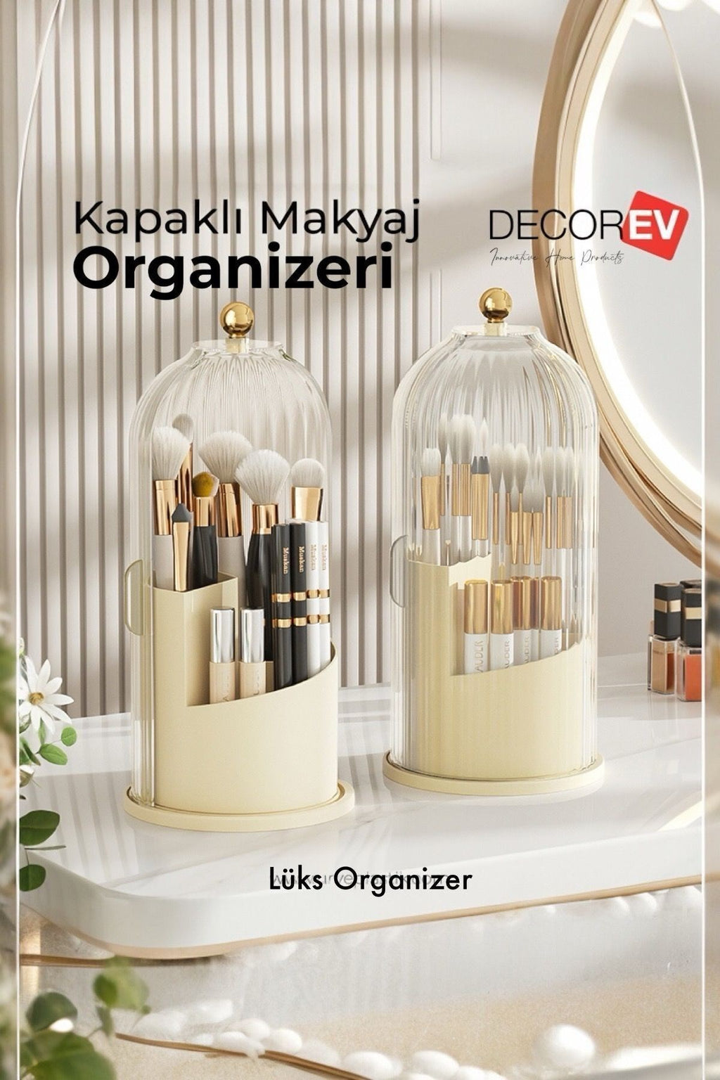 HOUSE BY HOUSE MAKYAJ ORGANİZERİ UR-3437 KREM xx12