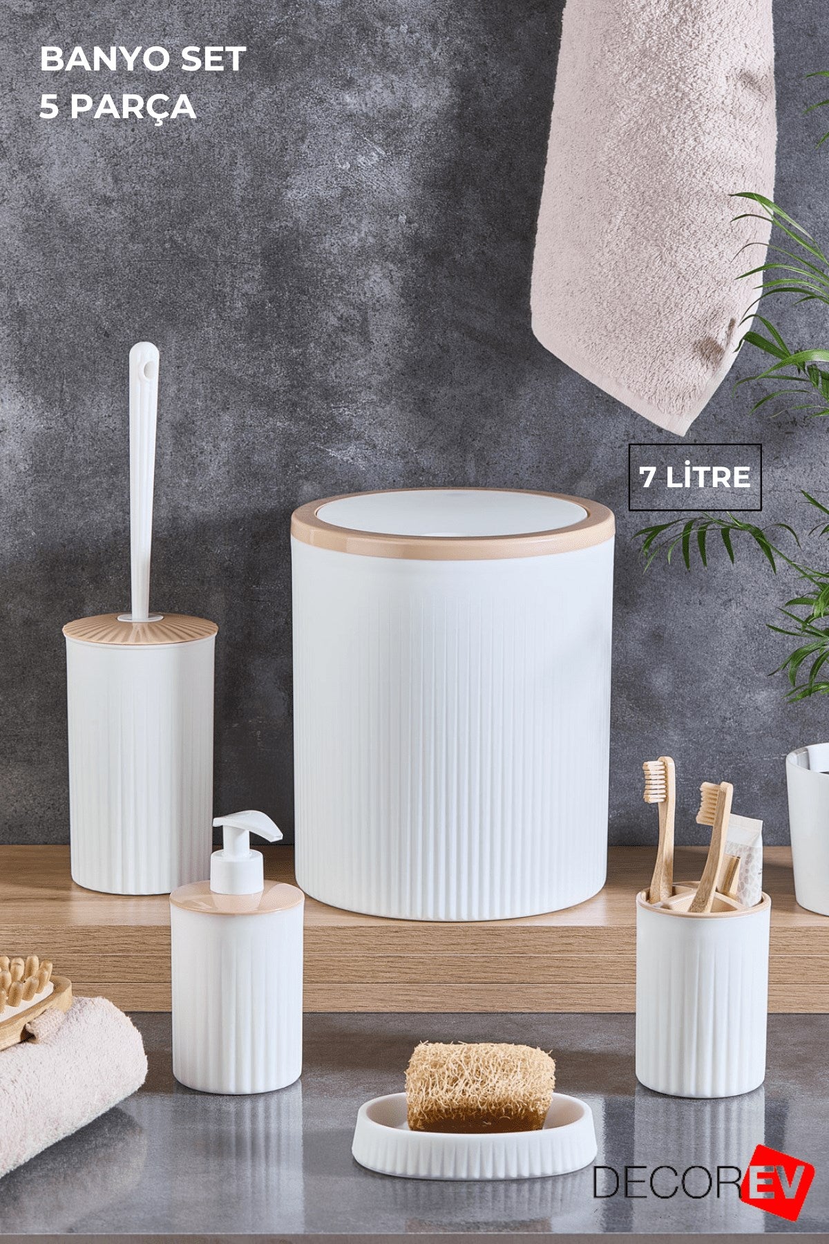 Decorev BANYO SETİ DC-6360 FYD 5Prç BEYAZ x12 – Banyo Setleri