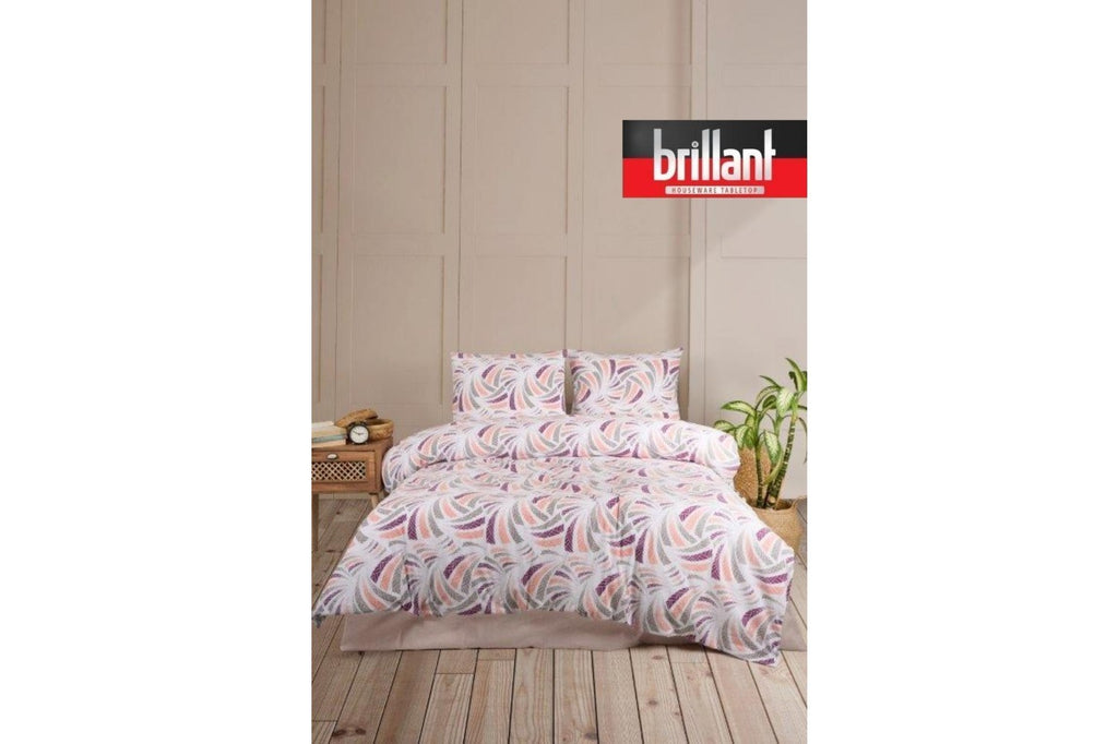 Brillant NEVRESİM TAKIMI BR-1889 COTTON ÇİFT KİŞİLİK YAPRAK x5 – Nevresim Takımı