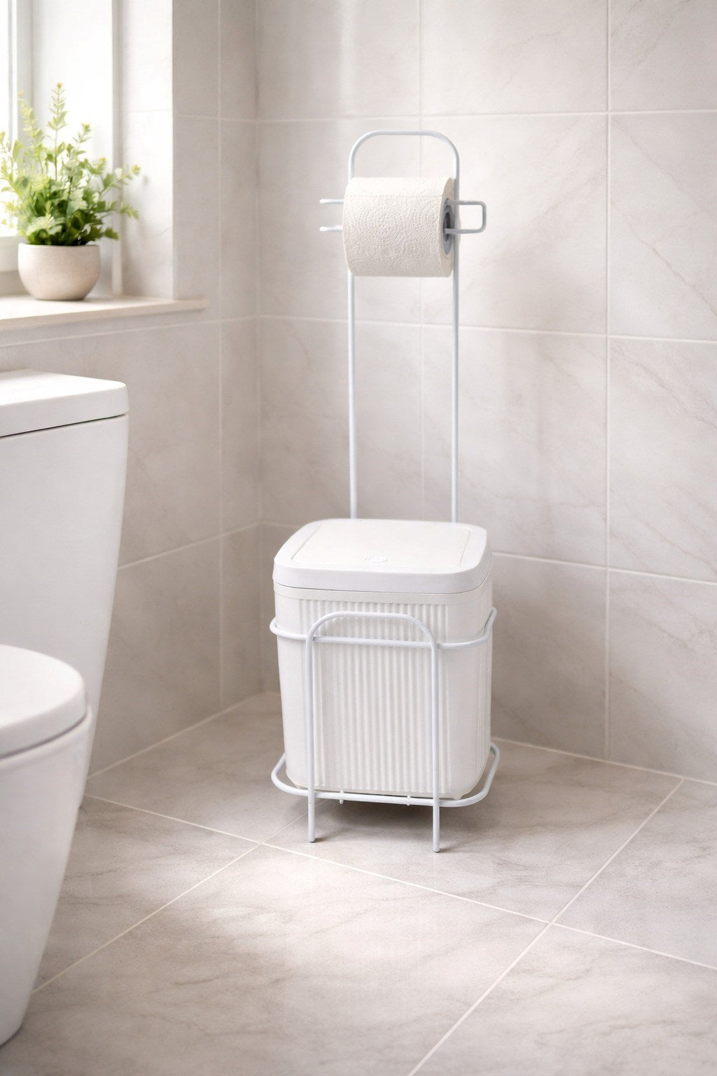 Decorev ÇÖP KOVASI DC-6797 5 LT KARE CLİCK KAPAK STANDLIBEYAZ – Banyo Setleri