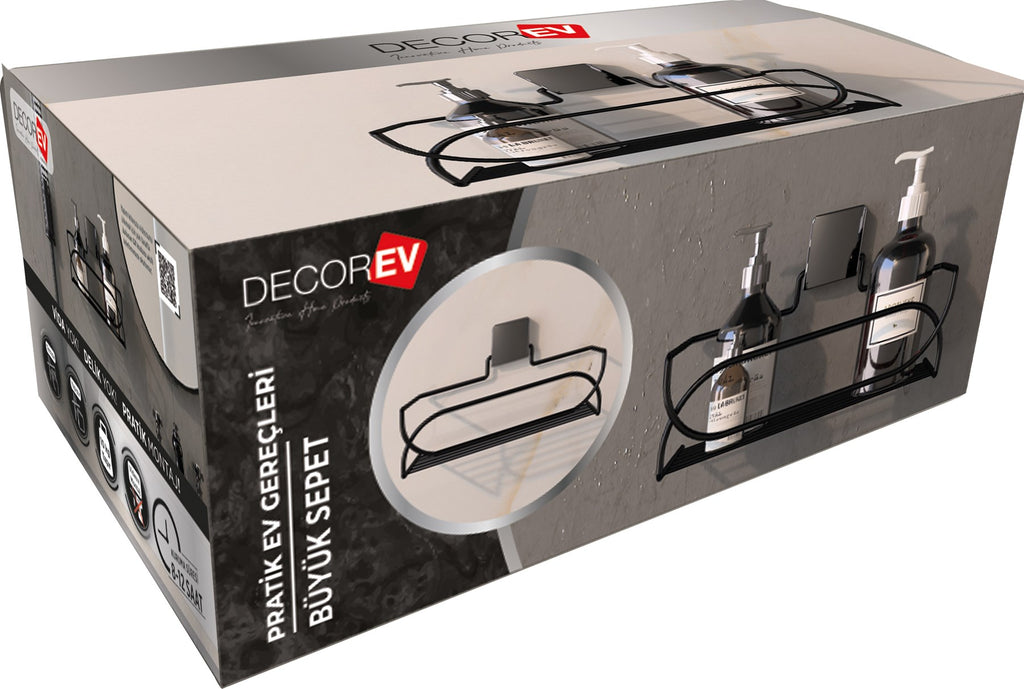 DECOREV METAL SEPET DC-5554 SİYAH BÜYÜK