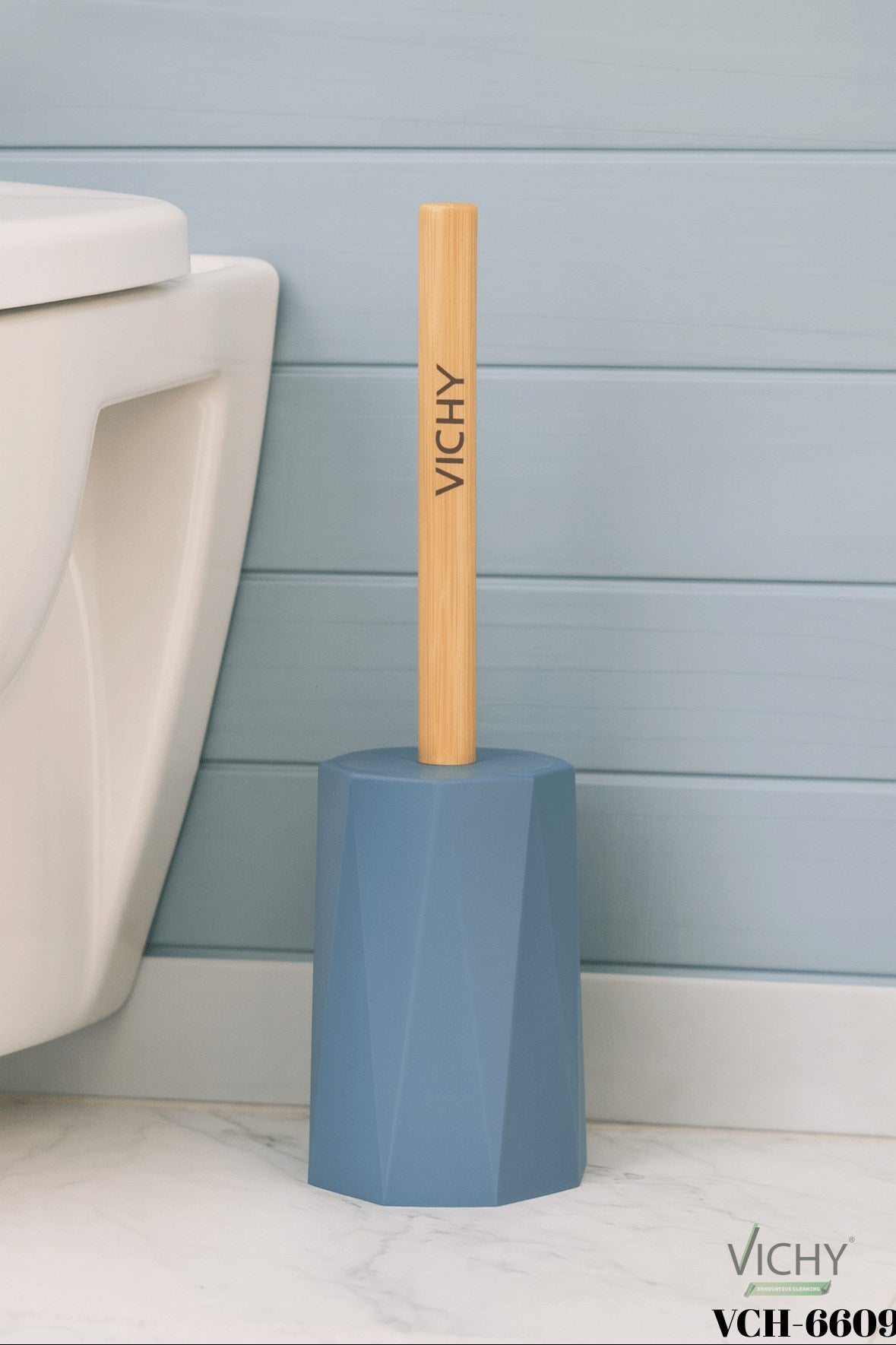 VICHY KLOZET FIRÇASI MAVİ VCH-6609 AHŞAP SAPLI x60 – Tuvalet Fırçası