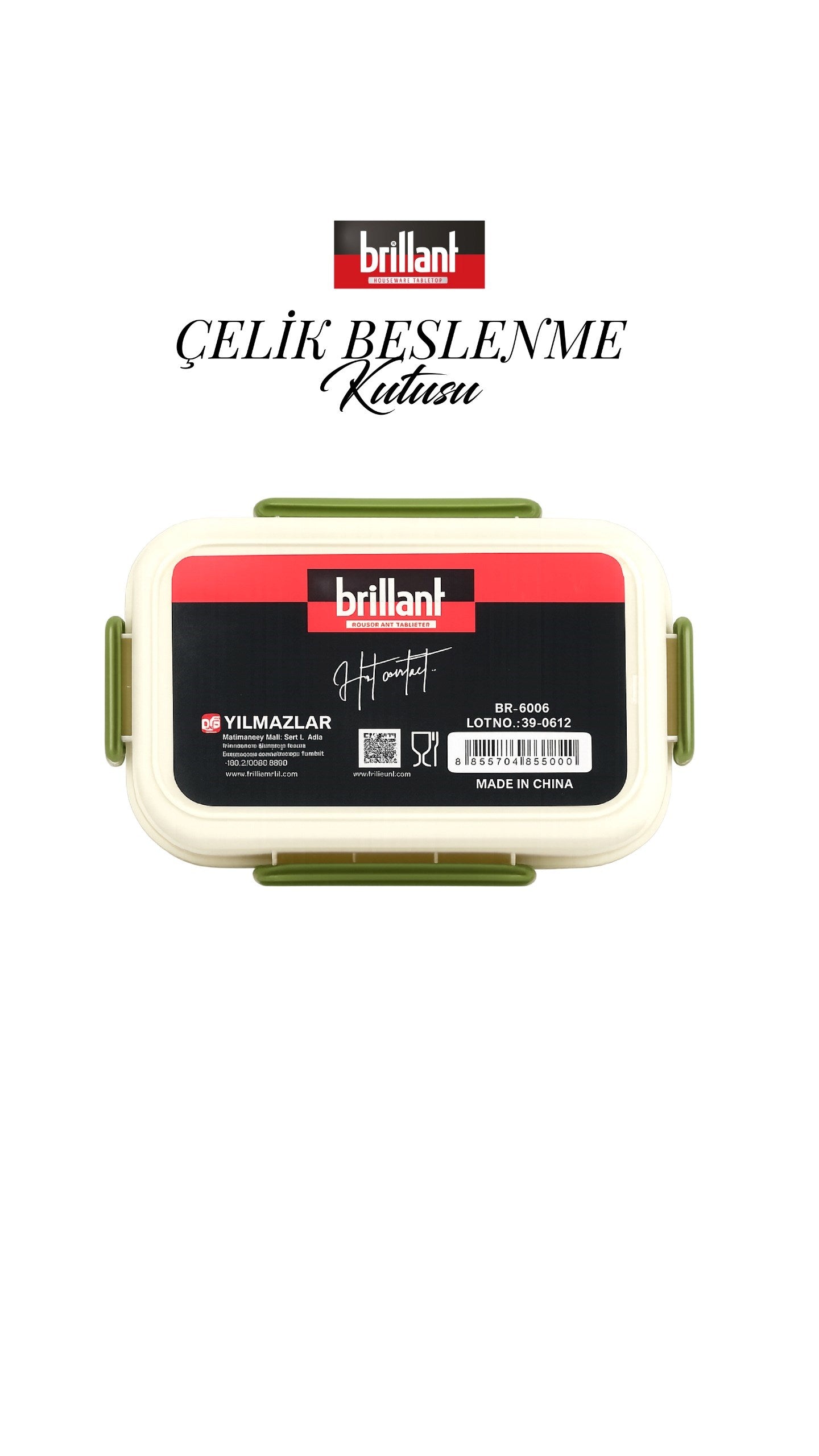 BRİLLANT BESLENME KUTUSU BR-6666 24x17x7,5cm x x