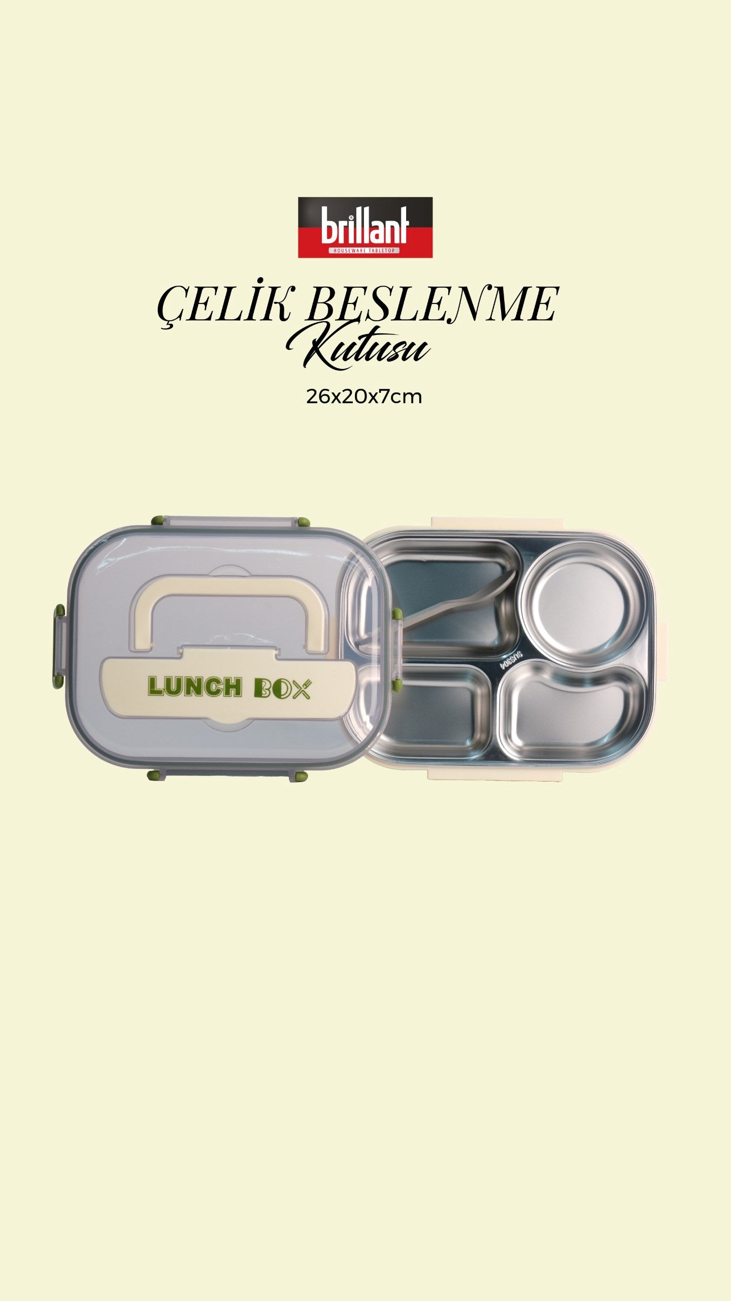 BRİLLANT BESLENME KUTUSU BR-6671 26x20x7cm xx
