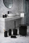 6'LI KARE STANDLI CLICK K. SİYAH BANYO SETİ DC-6805 – Banyo Setleri