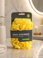 Banyo Lif Süngeri Body Scrubber Köpük Artırıcı Duş Lifi Vücut Temizleme VCHY-6984 SARI