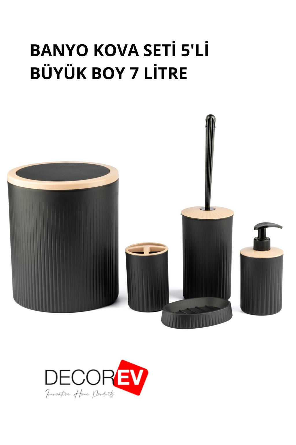 Decorev BANYO SETİ DC-6432 FYD 5Prç SİYAH xx12 – Banyo Setleri