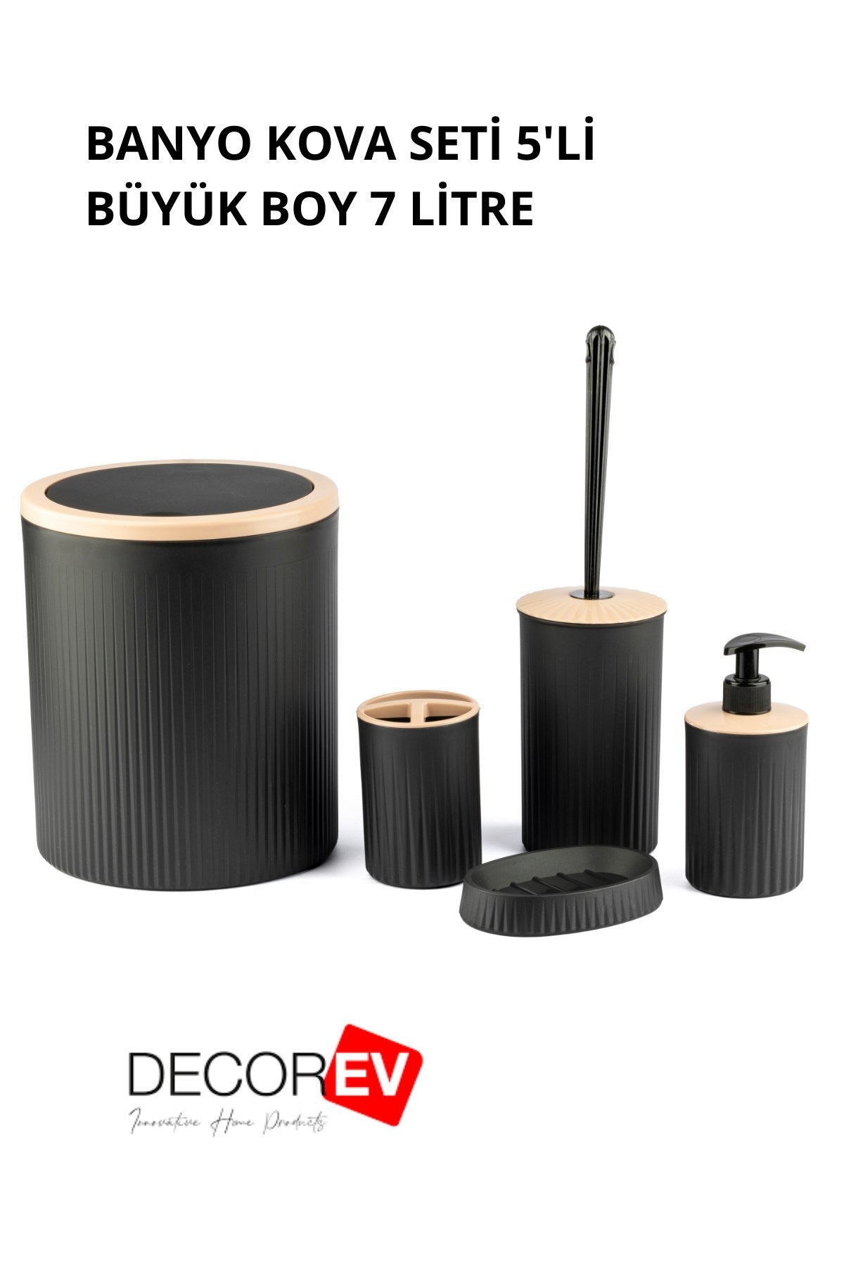 Decorev BANYO SETİ DC-6432 FYD 5Prç SİYAH xx12 – Banyo Setleri