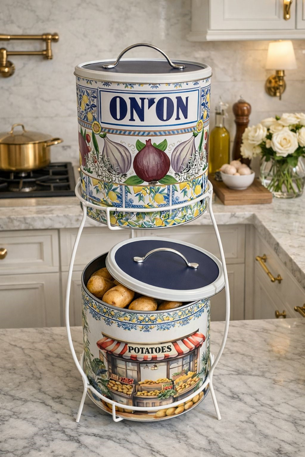 LİMON DESENLİ STANDLI PATATES SOĞAN