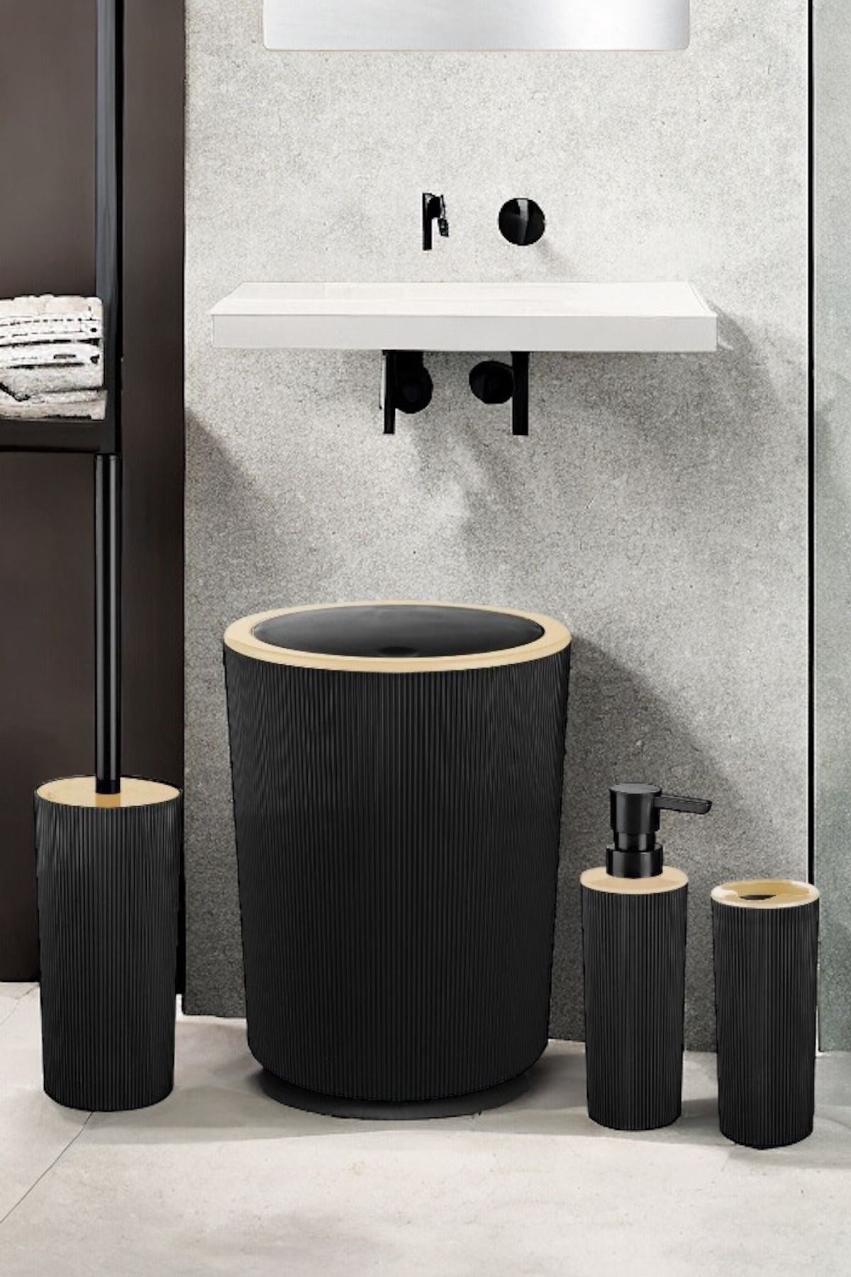 SİYAH BANYO SETİ DC-6344 ( 4 DESİ ) – Banyo Setleri