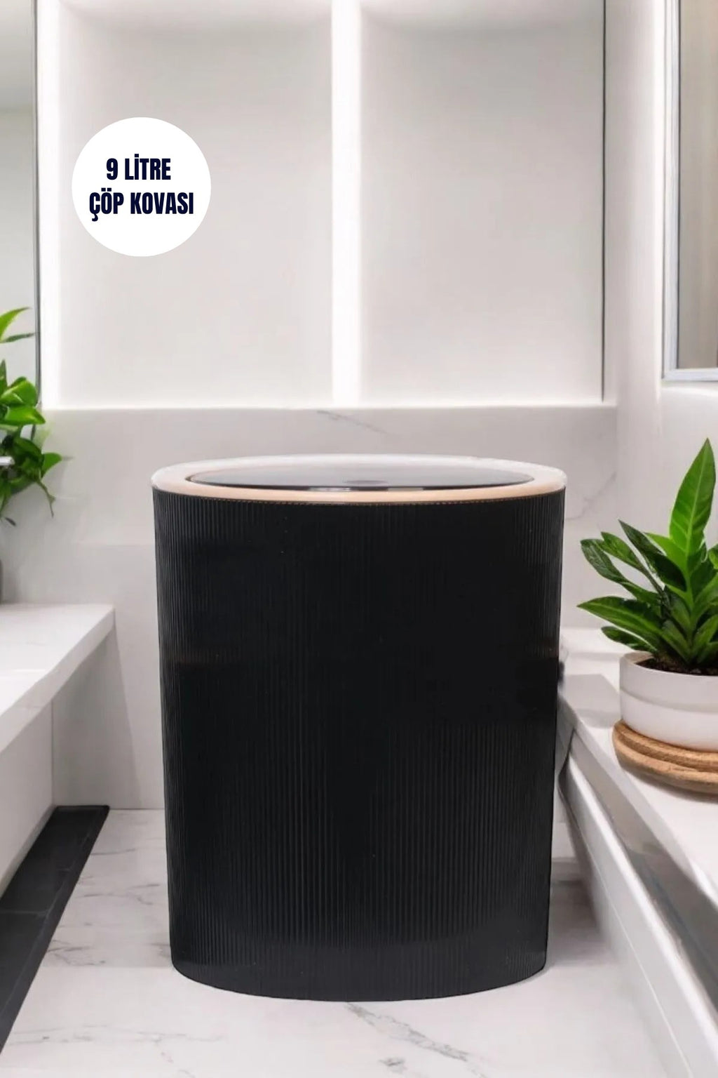 Büyük Çöp Kovası 7 Litre – Ofis, Mutfak ve Banyo İçin Şık ve Kullanışlı Kova 7Lt – Çöp Kovası