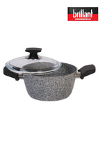 BRİLLANT TENCERE EZM-TN-6259 PETRA DERİN 18cm GRİ x4