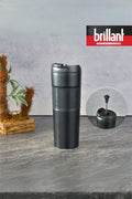 Brillant H20 450ml French Press Termos Kupa | Siyah ( Termos ve French Press Bi – Çok Satanlar