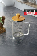 Brillant H2O Bambu Kapaklı French Press 600ml | Cam ( Doğallığın Şeffaflığı, Ka – Çok Satanlar