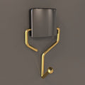 Dekoratif Yapıştırmalı Banyo Mutfak Metal Tekli Kancalı Askı Gold vidasız pratik montaj Dc-5065 – Banyo Askısı