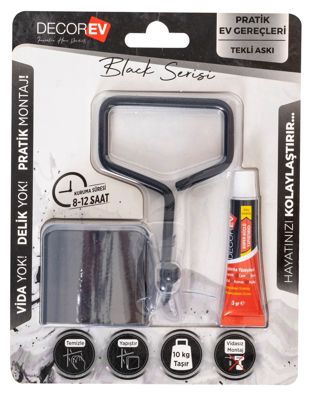DECOREV METAL ASKI DC-5052 SİYAH TEKLİ