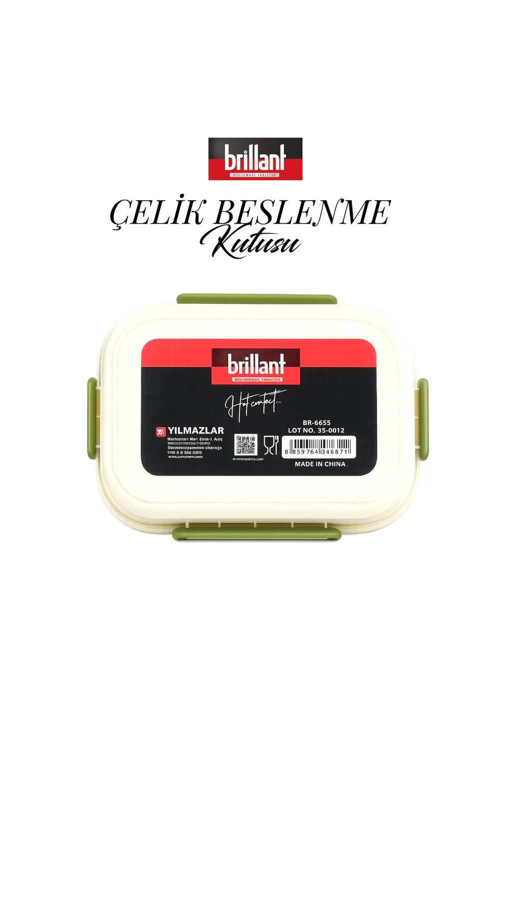 BRİLLANT BESLENME KUTUSU BR-6671 26x20x7cm xx