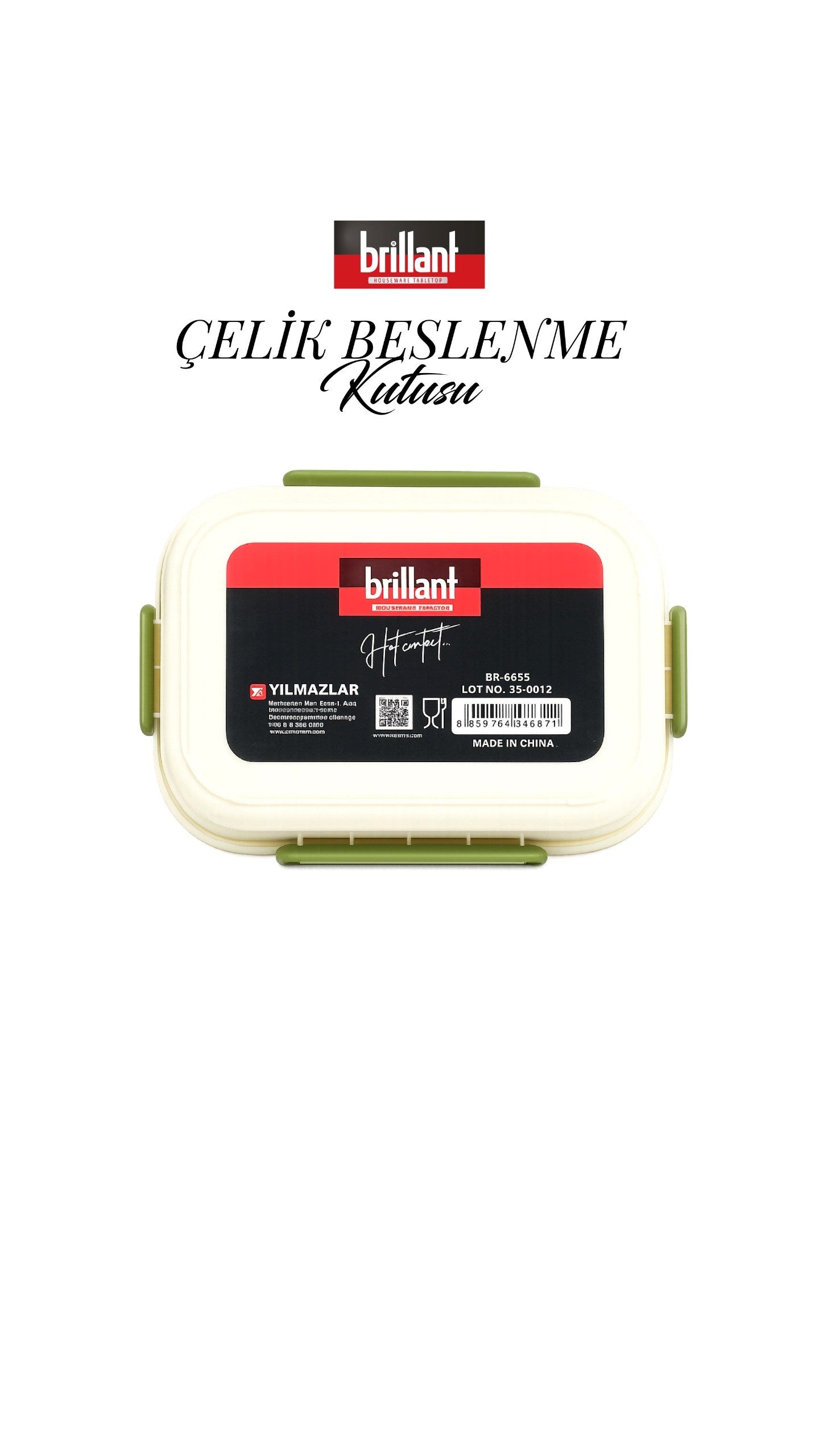 BRİLLANT BESLENME KUTUSU BR-6671 26x20x7cm xx