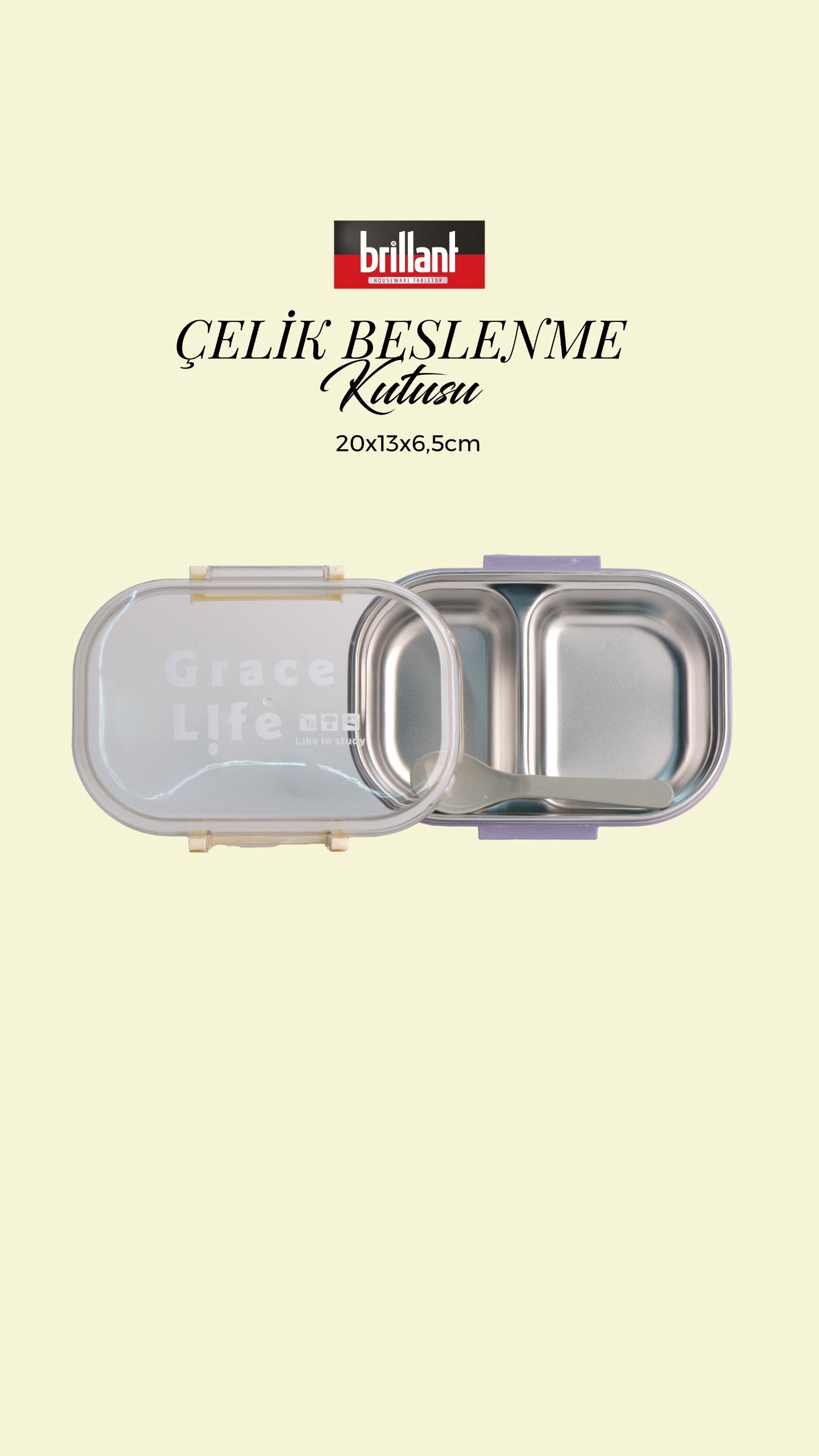 BRİLLANT BESLENME KUTUSU BR-6672 20x13x6,5cm xx