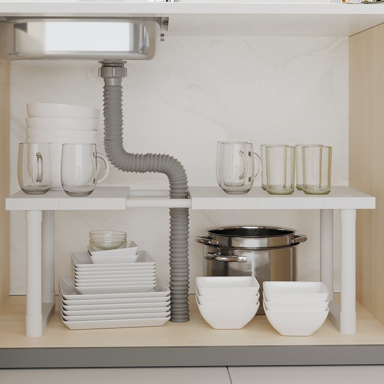 Ayarlanabilir  Dolap Lavabo Altı  Düzenleyici Raf