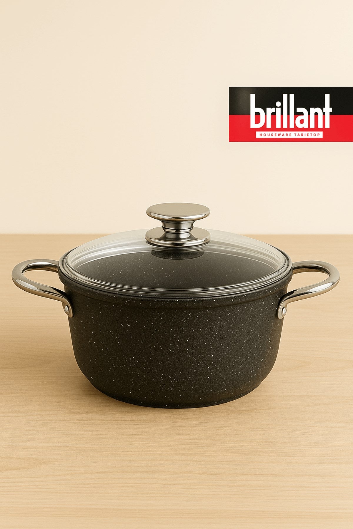 Brillant TENCERE BR-6745 STONE DERİN 20 CM ANTRASİT – Tencere