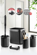 CLICK KAPAK 5Lİ BANYO SETİ SİYAH (3 DESİ) – Banyo Setleri