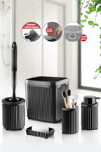 CLICK KAPAK 5Lİ BANYO SETİ SİYAH (3 DESİ) – Banyo Setleri