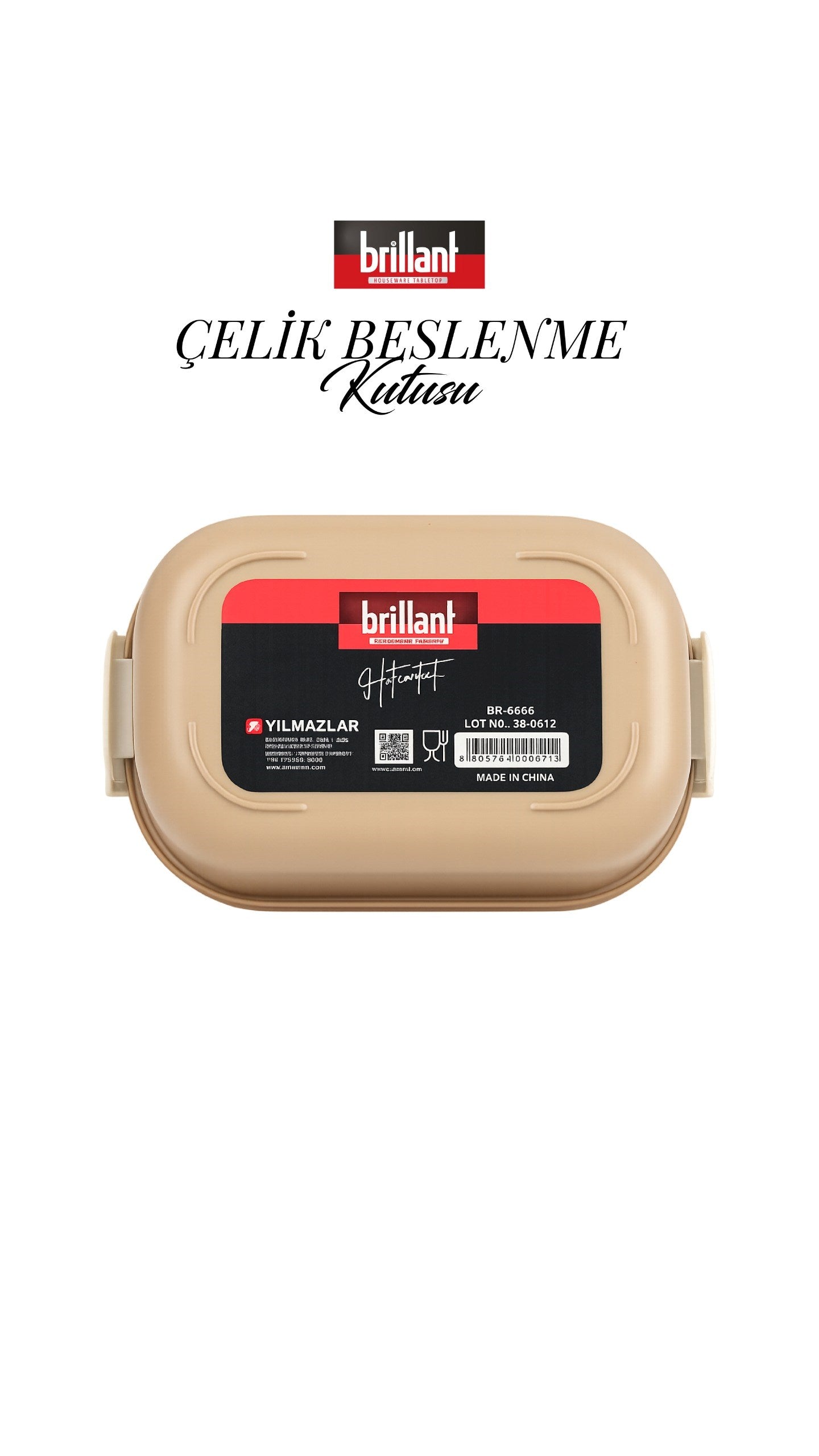BRİLLANT BESLENME KUTUSU BR-6670 21x15x7,5cm xx