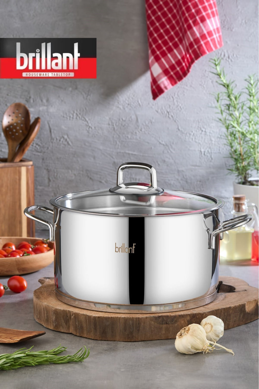 Brillant TENCERE TN-6486 QUEEN DERİN ÇELİK 24cm x6 – Tencere