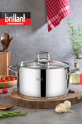 Brillant TENCERE TN-6486 QUEEN DERİN ÇELİK 24cm x6 – Tencere