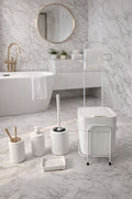 6'LI KARE STANDLI BEYAZ BANYO SETİ ECO DC-6808 – Banyo Seti