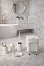6'LI KARE STANDLI BEYAZ BANYO SETİ ECO DC-6808 – Banyo Seti