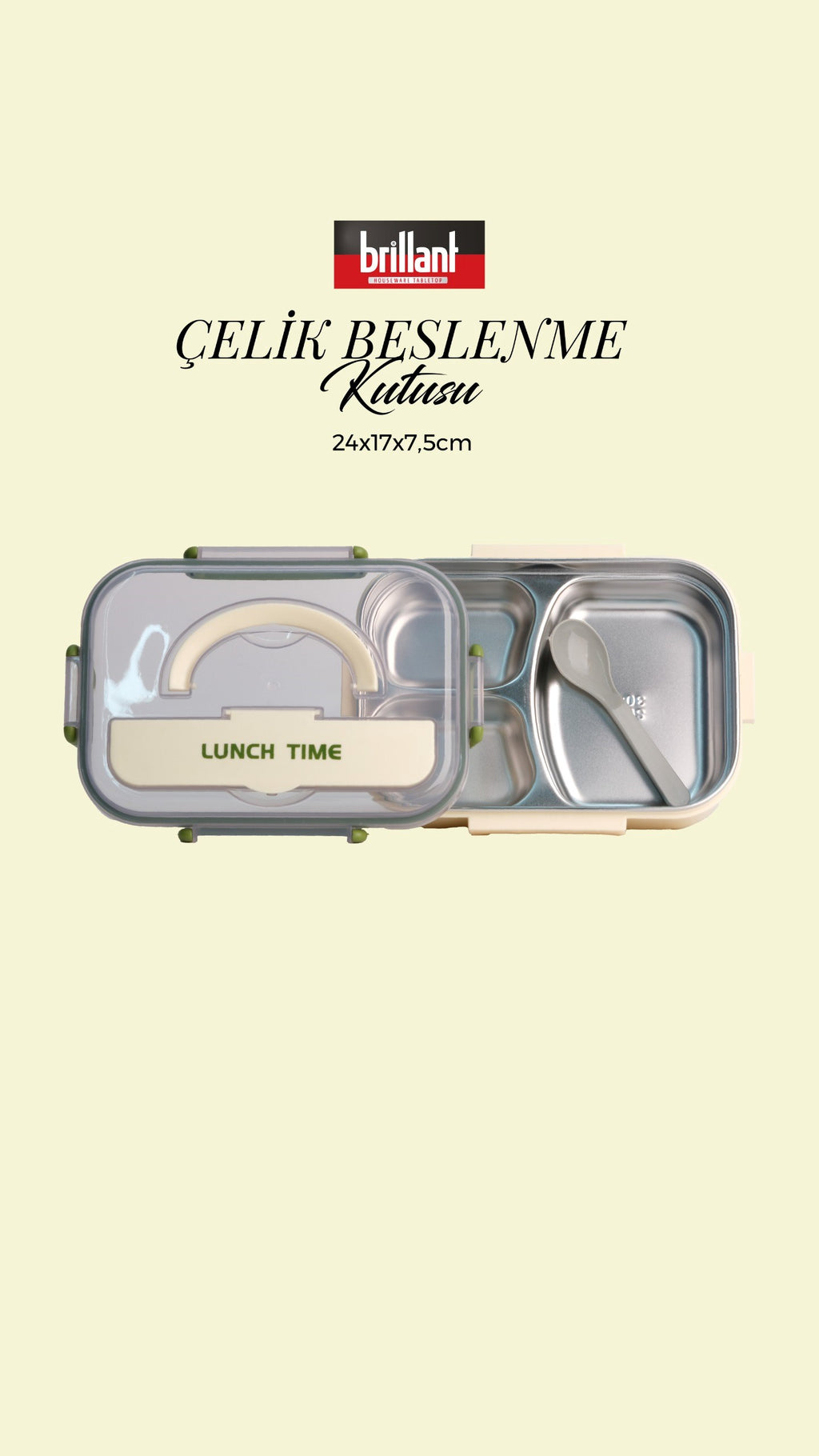 BRİLLANT BESLENME KUTUSU BR-6666 24x17x7,5cm x x