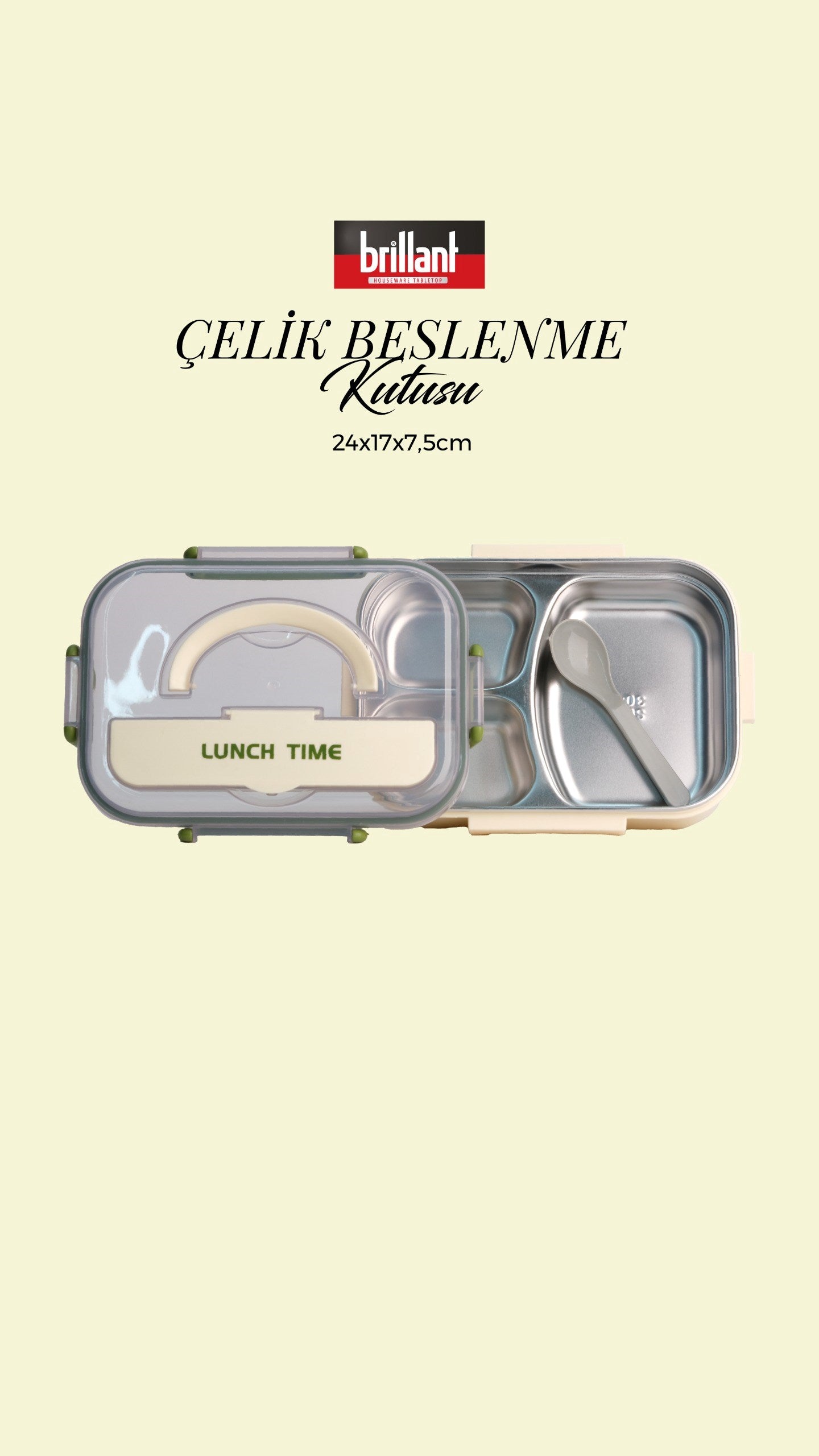 BRİLLANT BESLENME KUTUSU BR-6666 24x17x7,5cm x x